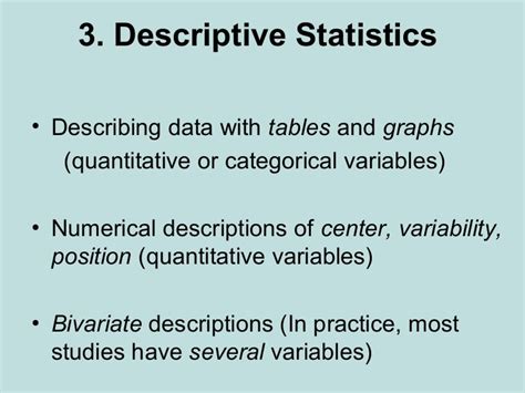 descriptive statistics|1.3: Descriptive Statistics .